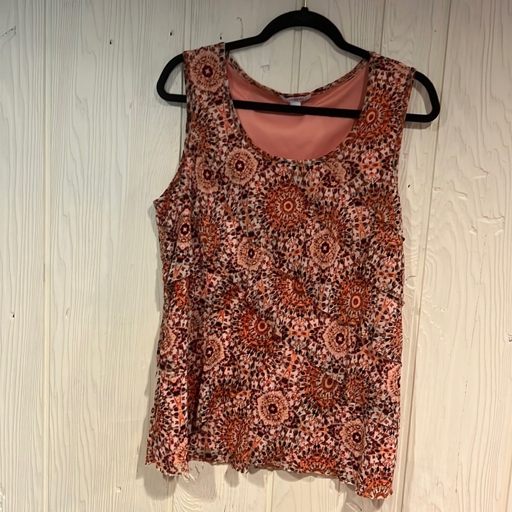 SALE 2 FOR $ 18.00 !!!  Womens Roz & ALI Layered  Top SIZE XL
